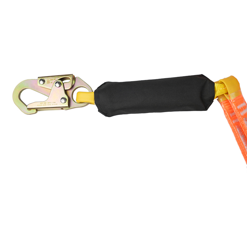 L19 Kalın dokumalı ve ANSI kancalı düşme önleyici ikiz güvenlik kordonu